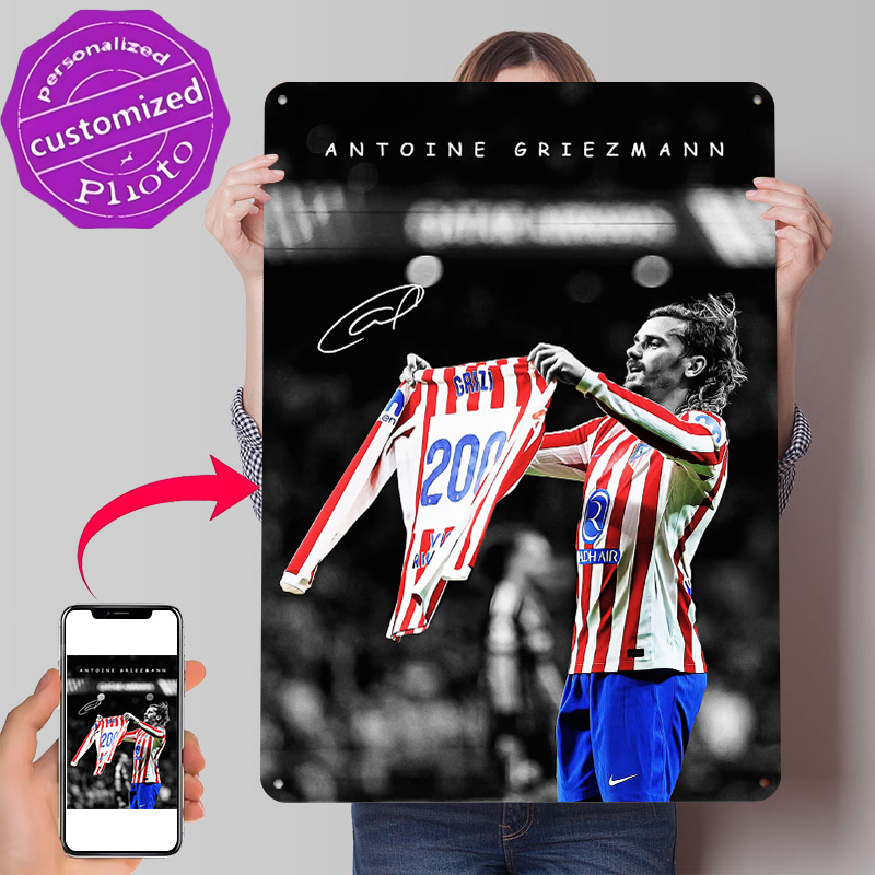 Retro Gaming Jersey - Antoine Griezmann With Jersey Poster Retro