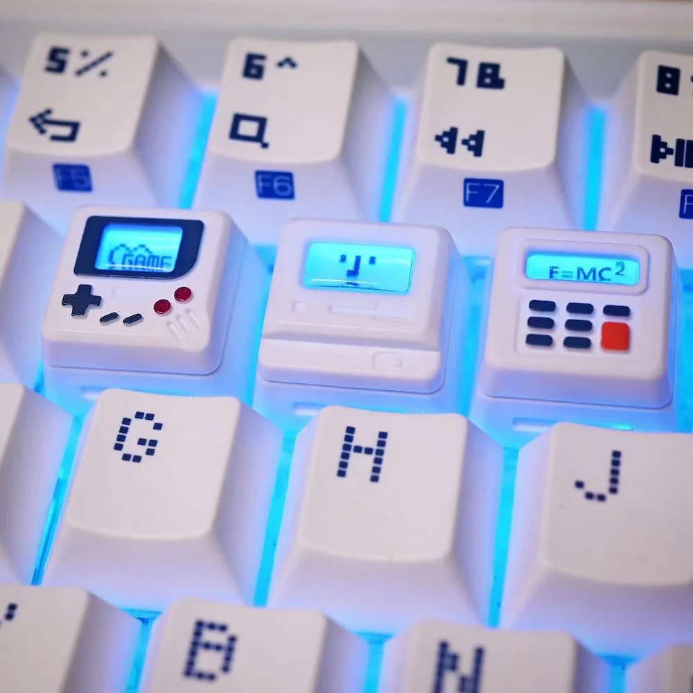 Retro Gaming Accessories - K-04 3-in-1 Creative Retro Transparent Keycap