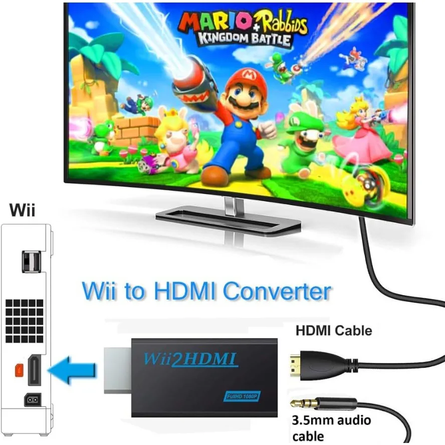 Wii To HDMI Converter 1080P Wi - Retro Gaming Accessories 评论和价格