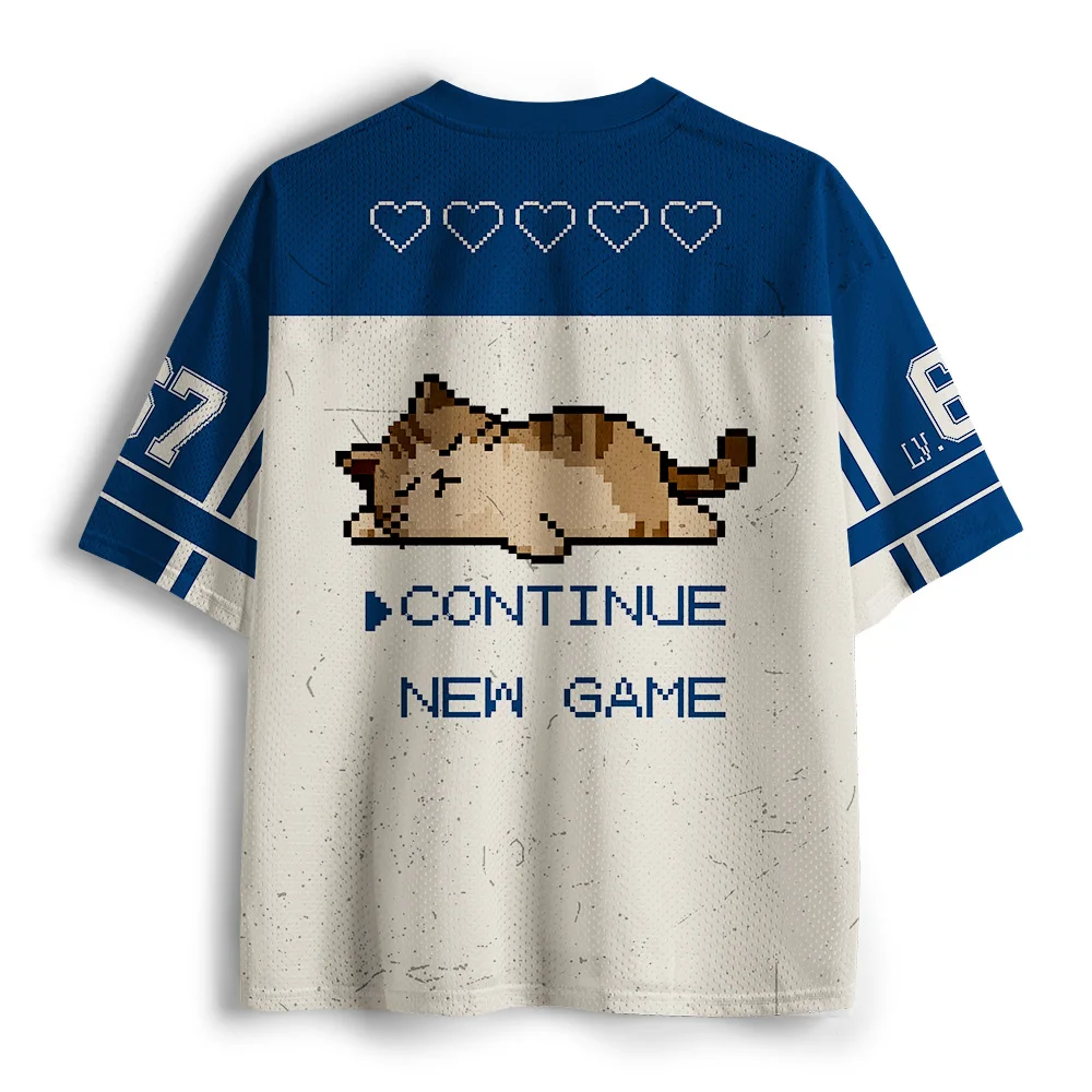 Unisex Funny Gamer Cat Jersey  - Retro Gaming Jersey 评论和价格