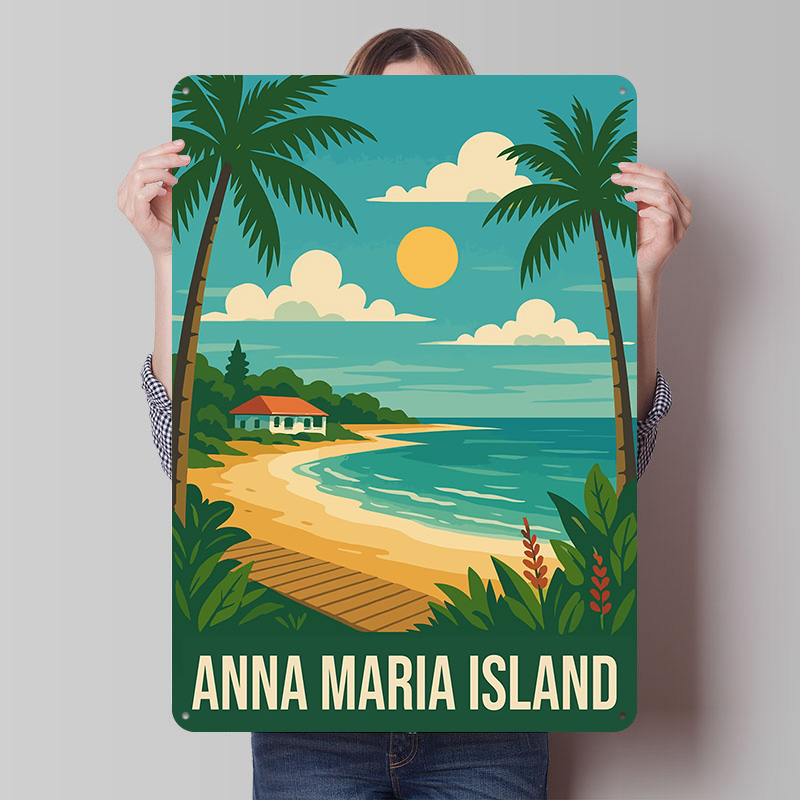 Anna Maria Island Travel Metal - Retro Gaming Island 评论和价格