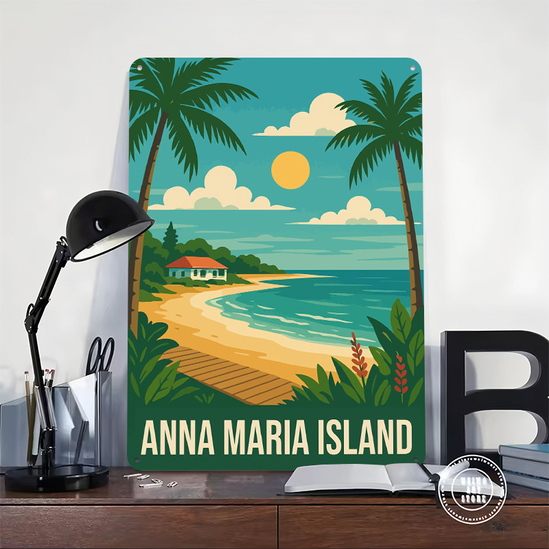 Anna Maria Island Travel Metal - Retro Gaming Island 评论和价格