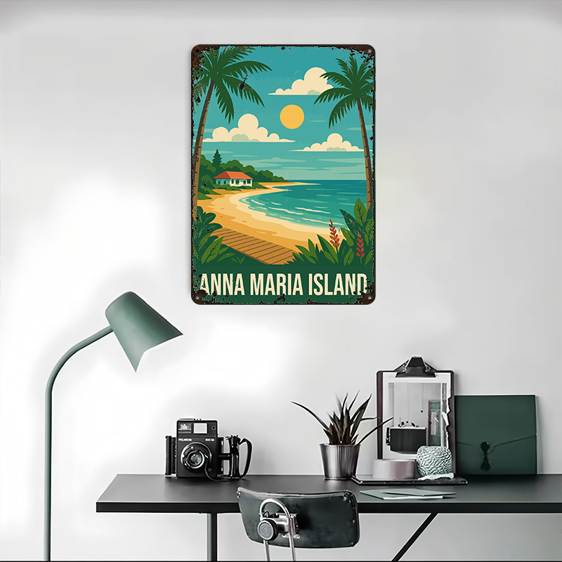 Anna Maria Island Travel Metal - Retro Gaming Island 评论和价格
