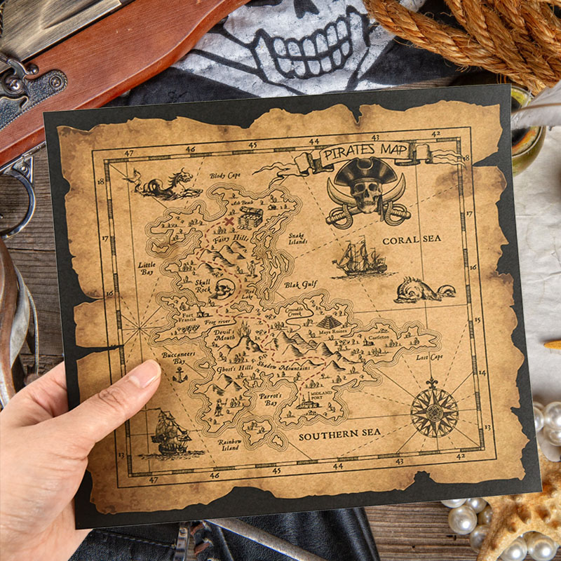 Pirate Adventure Treasure Hunt - Retro Gaming Decor 评论和价格