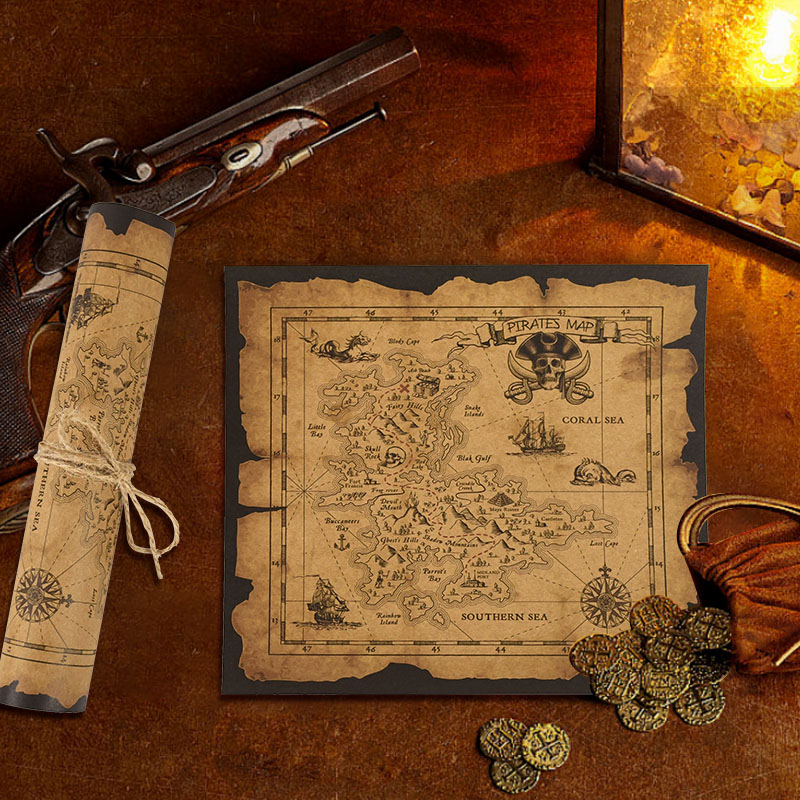 Pirate Adventure Treasure Hunt - Retro Gaming Decor 评论和价格