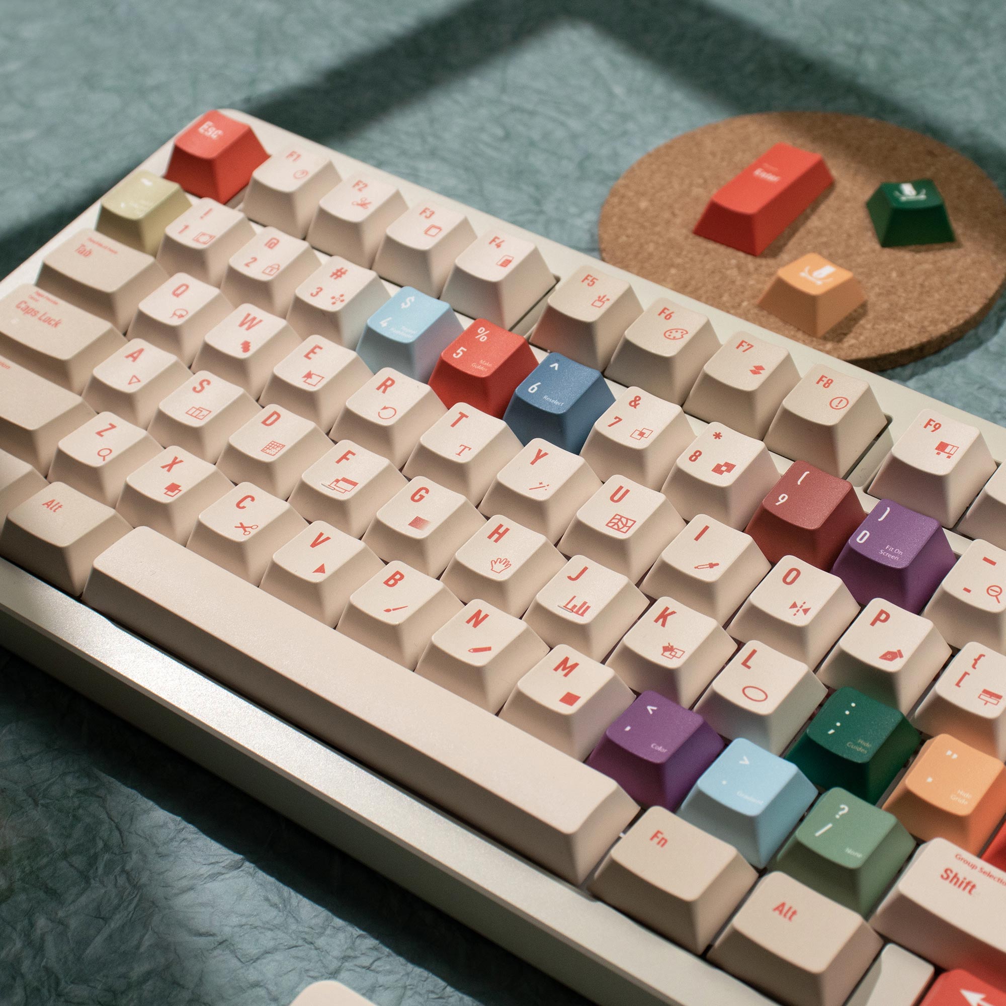 Illustrator Keycaps DYE-SUB Ch - Retro Gaming Keyboard 评论和价格