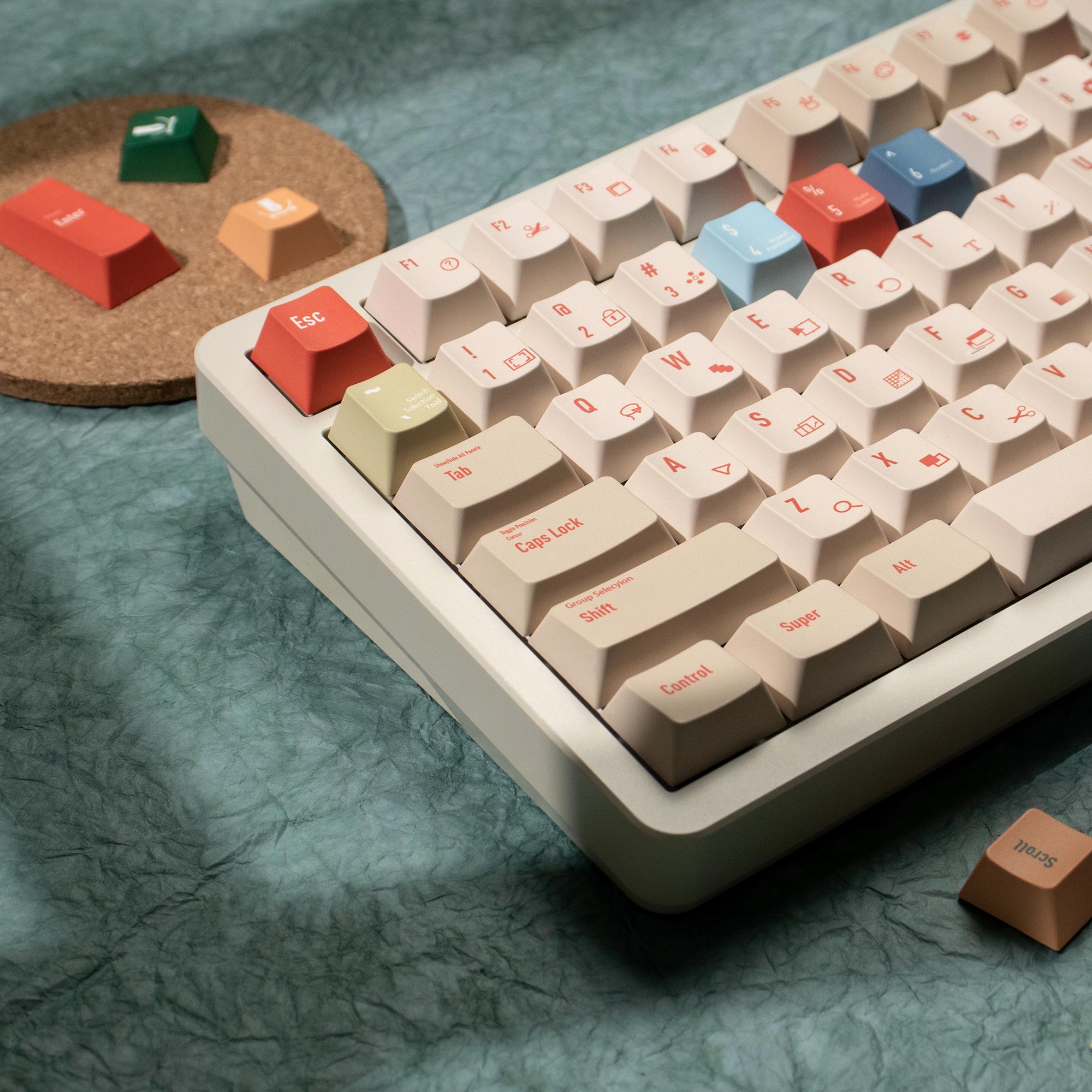 Illustrator Keycaps DYE-SUB Ch - Retro Gaming Keyboard 评论和价格