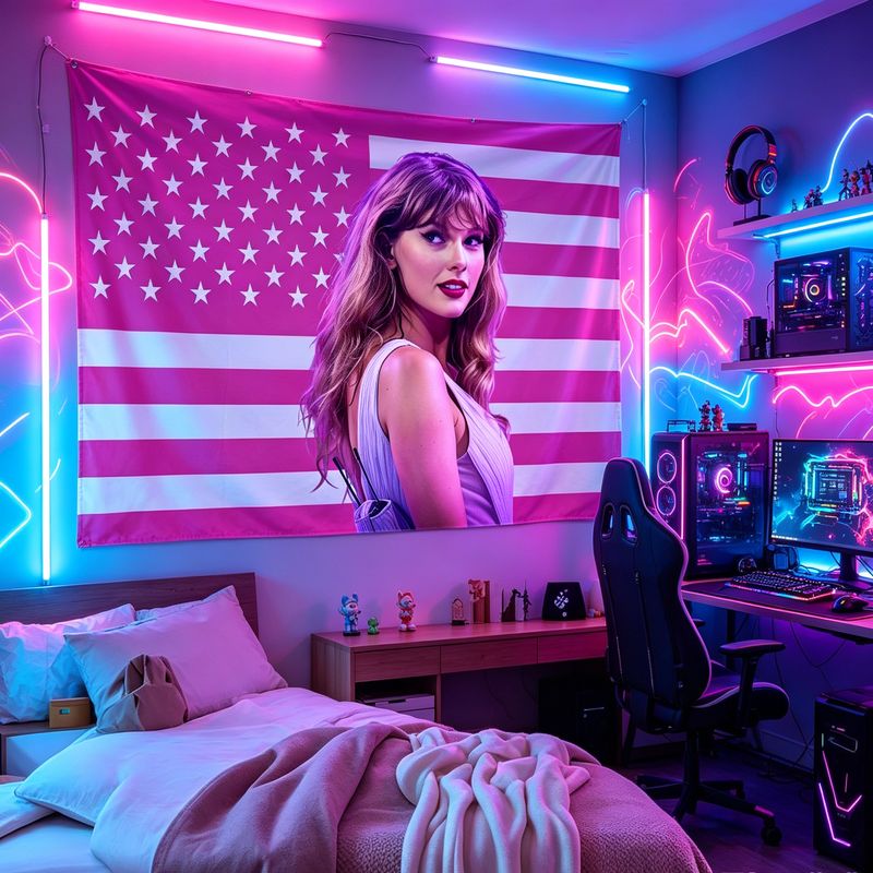VIKAMA American Flag Female Si - Retro Gaming Decor 评论和价格