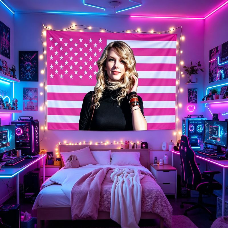 VIKAMA American Flag Female Si - Retro Gaming Decor 评论和价格