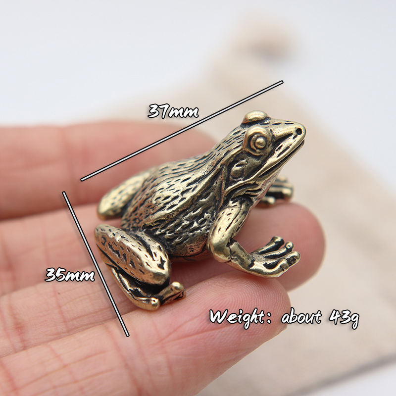 Metal Brass Frog Miniature Fig - Retro Gaming Decor 评论和价格