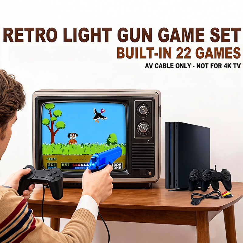 PS 4 Style Gaming Console Set  - Retro Gaming Console Gun 评论和价格